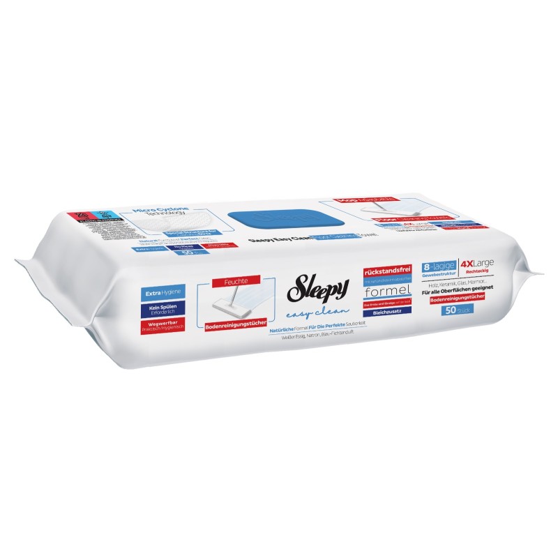 Sleepy Easy Clean – Υγρομάντηλα Δαπέδου (50 τεμ.)