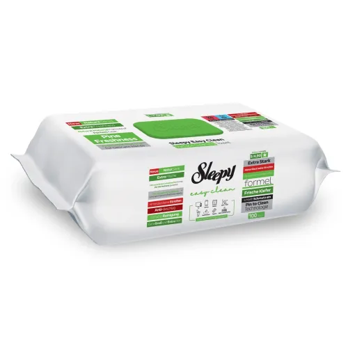 Sleepy Easy Clean Υγρά Μαντηλάκια Καθαρισμού Επιφανειών με Άρωμα Φρεσκάδας Πεύκου (100 τεμ.)