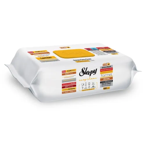 Sleepy Easy Clean Υγρά Μαντηλάκια Καθαρισμού Επιφανειών με Άρωμα Λεμονιού (100 τεμ.)