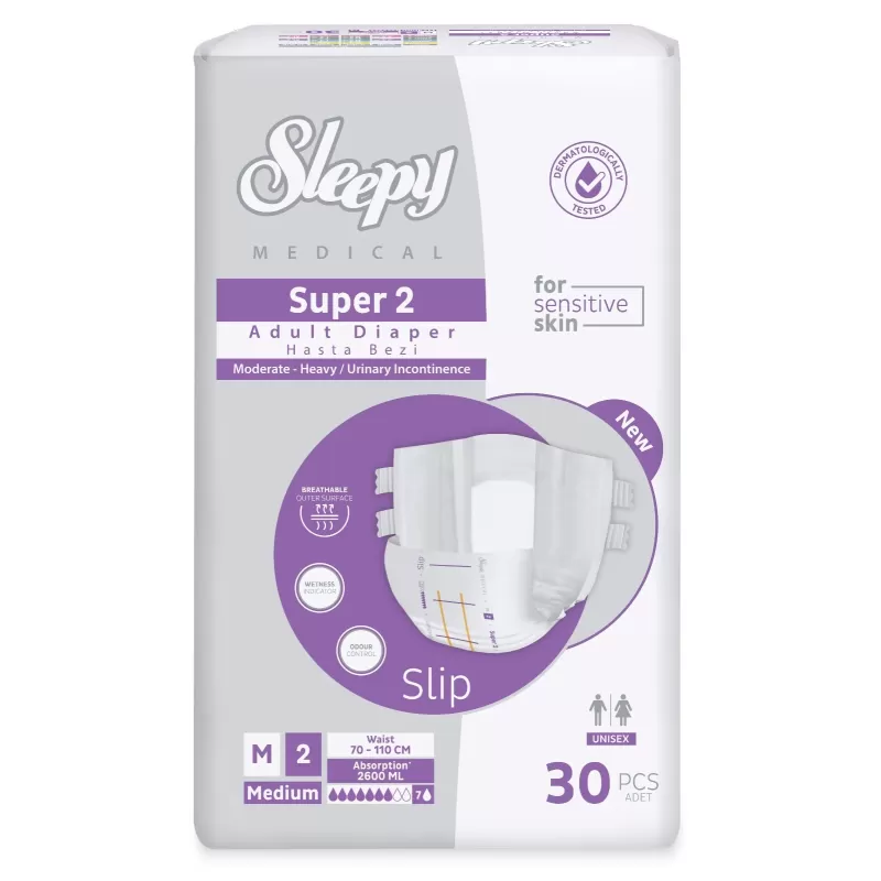 Sleepy Medical Super 2 Πάνες Ενηλίκων Slip Medium (30 τμχ)