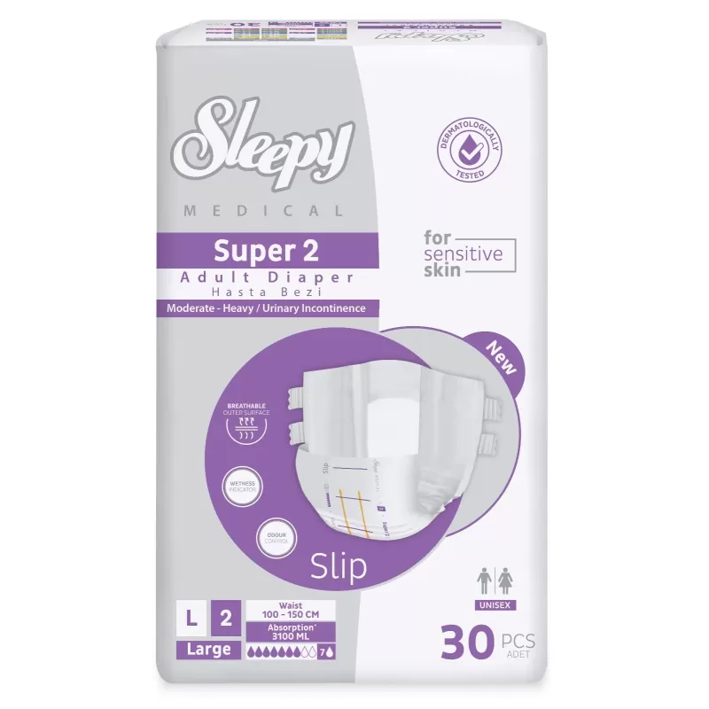 Sleepy Medical Super 2 Πάνες Ενηλίκων Slip Large (30 τμχ)