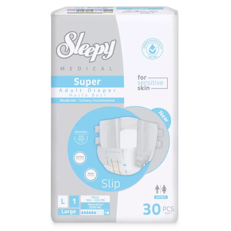 Sleepy Medical Super 1 Πάνες Ενηλίκων Slip Large (30 τμχ)