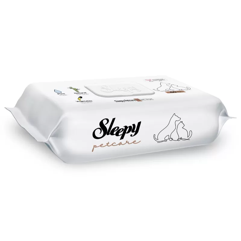 Sleepy Petcare Υγρά Μαντηλάκια Κατοικιδίων (60 τμχ)