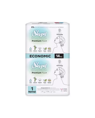 Sleepy Bio Natural Premium Plus+ Σερβιέτες Normal Economic (14 τμχ)