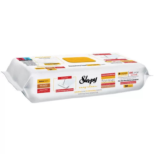 Sleepy Easy Clean – Υγρομάντηλα Δαπέδου με Άρωμα Σαπούνι Μασσαλίας (50 τεμ.)