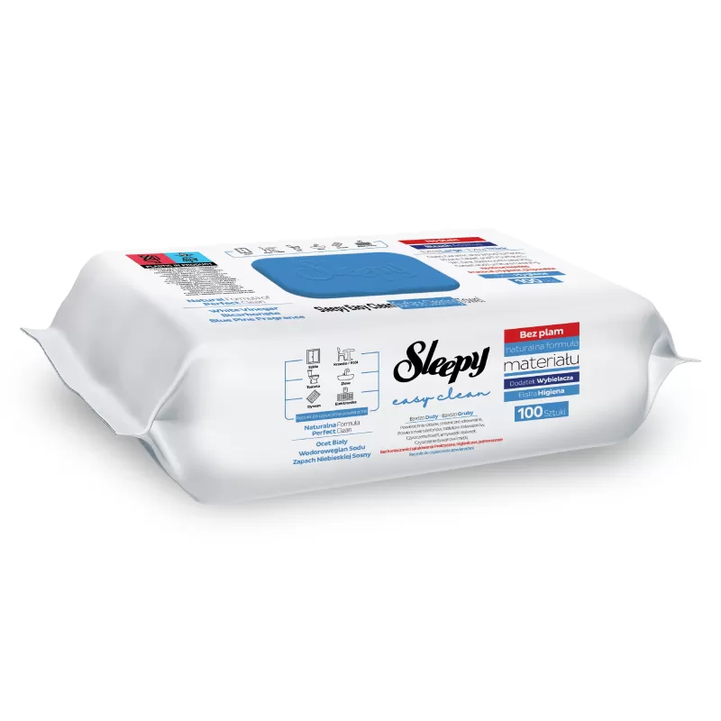 Sleepy Easy Clean – Υγρομάντηλα Επιφανειών με Προσθήκη Χλωρίου (100 τεμ.)