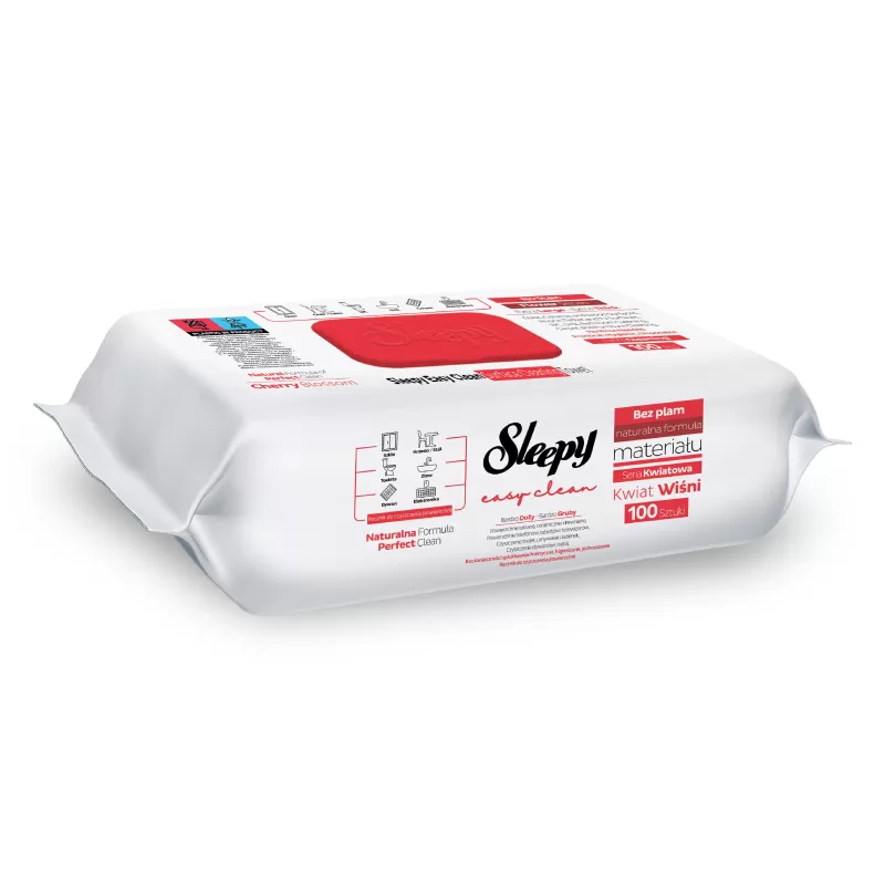 Sleepy Easy Clean – Υγρομάντηλα Καθαρισμού Κεράσι/Άνθος Κερασιάς (100 τεμ.)